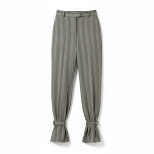 DANIELLE BERNSTEIN Herringbone Gray Striped Women's Trousers
